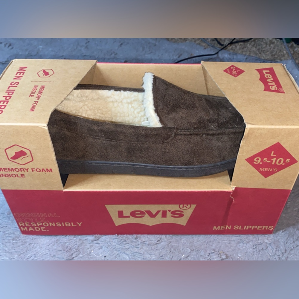 Levi's Red Box with Brown Suede and Cream Lining